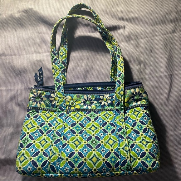 Blue & Green Vera Bradley Shoulder Bag, Wallet, Key Chain Wallet, & Coin Purse - Picture 2 of 8